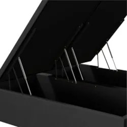 Base Cama Box Baú Casal Queen 158cm Hit Z04 Suede Preto - Mpozenato