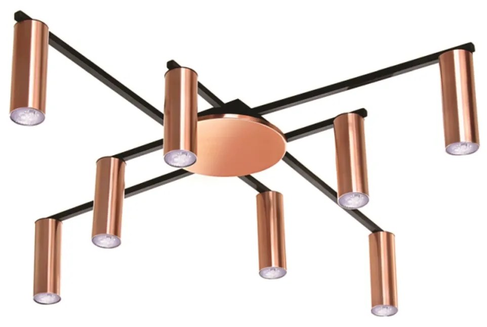 Plafon Trap Tubo Fixo Ø85X21Cm 8Xmr11 - Old Artisan Plf-5627 (COBRE FOSCO)