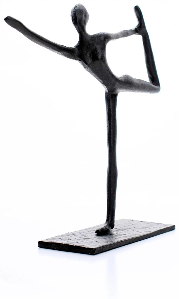 Escultura Decorativa em Metal Preto Equilíbrio 19x17 cm - D'Rossi