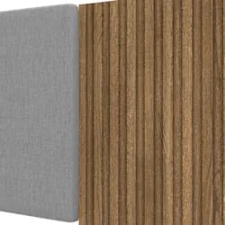 Cabeceira Casal Queen 268cm Com LED Cleo Linho Cinza V02 - Mpozenato