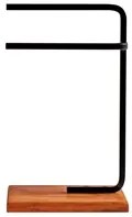 Porta Toalha de Rosto Para Pia Glam Base de Madeira D09 Preto - Mpozen