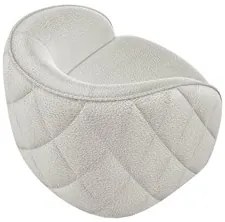 Kit 2 Poltronas Decorativa para Sala 90cm Tressê Zion M22 Boucle Branc