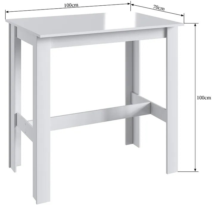 Mesa Bancada De Jantar Cozinha Multiuso - Branco