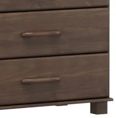 Cômoda Para Quarto 85cm 4 Gavetas Pé Madeira Eduarda Café F07 - Mpozen