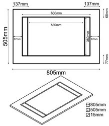 Balcão para Cooktop 80cm 2 Portas Flórida Branco - Lumil Móveis