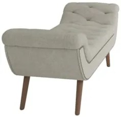 Puff Recamier Calçadeira 140cm Pés Palito Madeira Venêto Z37 Boucle Cr
