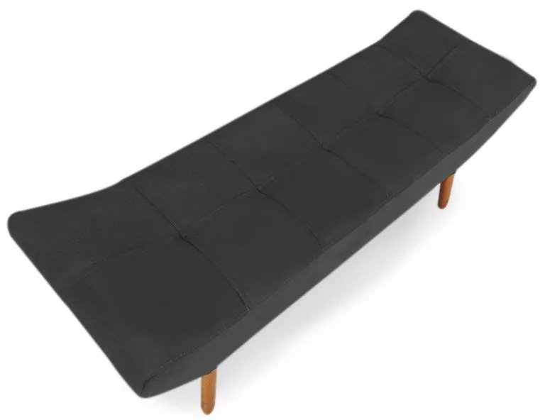 Cabeceira com Calçadeira Casal 140cm Maya Suede Preto - Sheep Estofados - Preto