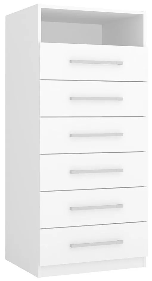 Cômoda Madri Multiuso Organização 6 Gavetas Premium Branco