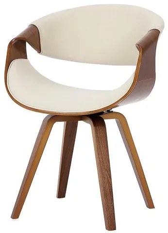 Cadeira Nicole em Linho Cor Creme Com Base Giratória - 62770 Sun House