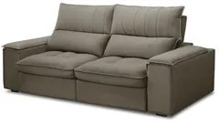 Sofá Retrátil 3 Lugares com Porta Copo 230cm Andes F05 Veludo Marrom -
