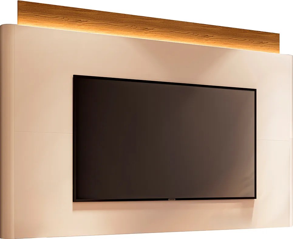 Painel Nobre com LED TV até 85 Polegadas em Off White/Cinamomo G26 - HB Móveis