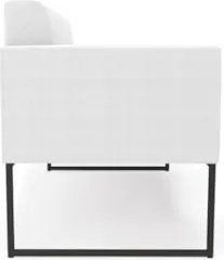 Sofá Namoradeira Base Industrial Preto Ana Bouclé Off - Ibiza