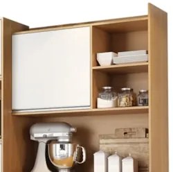 Armário de Cozinha Compacta 160cm 5 Portas Isabel Amêndoa/Branco - AJL