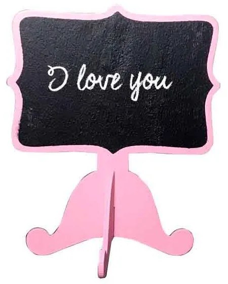 Placa Decorativa Rosa 11x8cm - D'Rossi