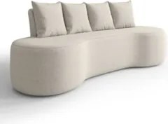 Sofá 3 Lugares 210cm Orgânico Viana B10 Bouclê Creme - Mpozenato