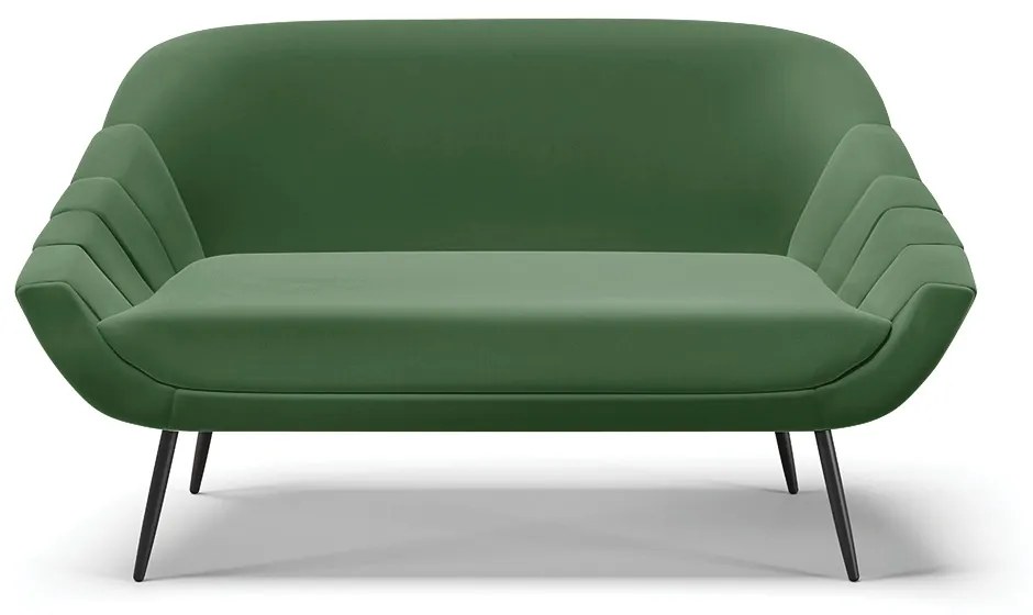 Kit 01 Namoradeira 02 Lugares e 01 Poltrona Giovana Suede Verde Pés Palito de Ferro - D'Rossi