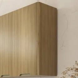 Armário Cozinha 6 Peças CP01 e Ilha Marina Cinammon/Freijó L01 - Mpoze