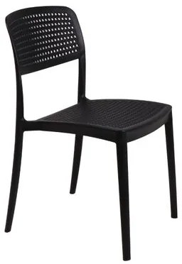 Cadeira Tramontina Serena Preto Empilhável em Polipropileno com Proteção Antimicrobiana