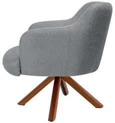 Kit 2 Poltronas Decorativas Giratórias Base Giromad Madeira Jade C-416