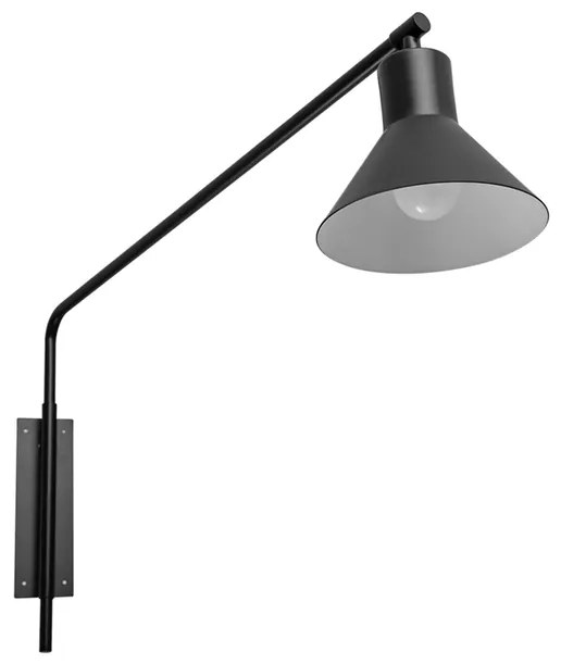 Arandela Aco Aluminio Preto Tedesca