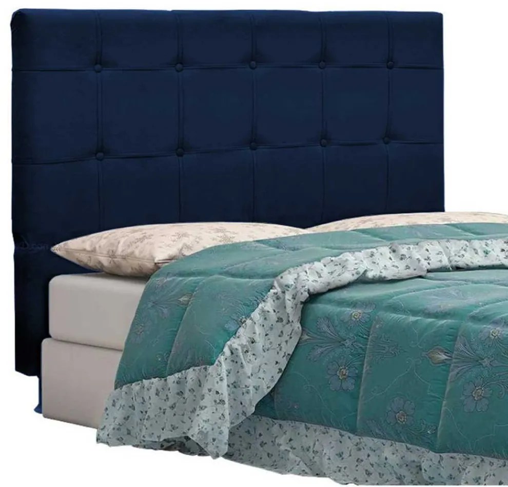 Cabeceira Tóquio para Cama Box Solteiro 100 cm Suede Azul Marinho D'Rossi