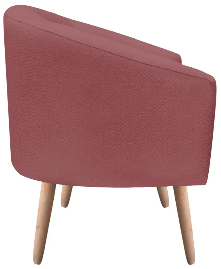 Namoradeira 02 Lugares Stella Linho Whisky Rosê A106 Pés Palito Natural - D'Rossi