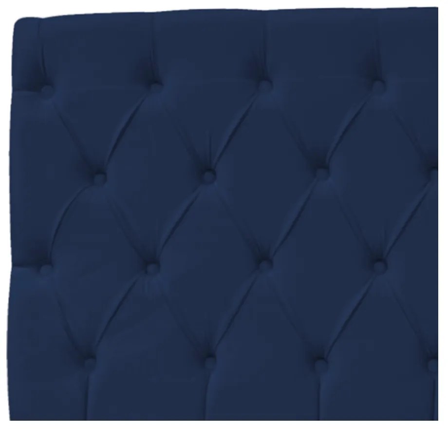 Cabeceira Estofada Liverpool 90 cm Solteiro Suede Azul Marinho - ADJ Decor