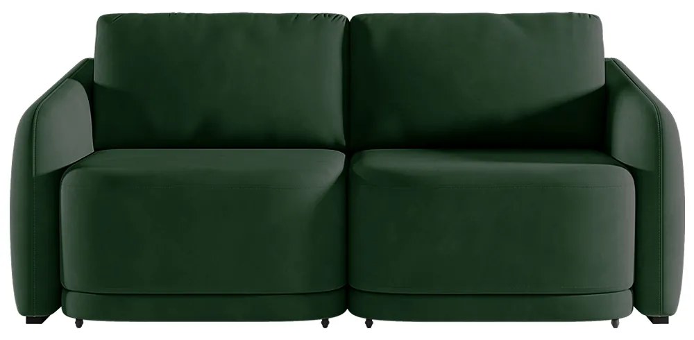 Sofá Cama Modulado Retrátil e Reclinável Decorativo Varsóvia 196cm Veludo Verde G33 - Gran Belo