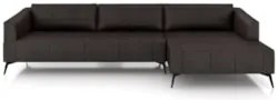 Sofá 4 Lugares 286cm Com Chaise Direito Eko Couro Bordô Z55 - Mpozenat