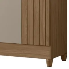 Guarda Roupa Casal 165cm Com Espelho Guiana Carvalho/Fendi Z17 - Mpoze