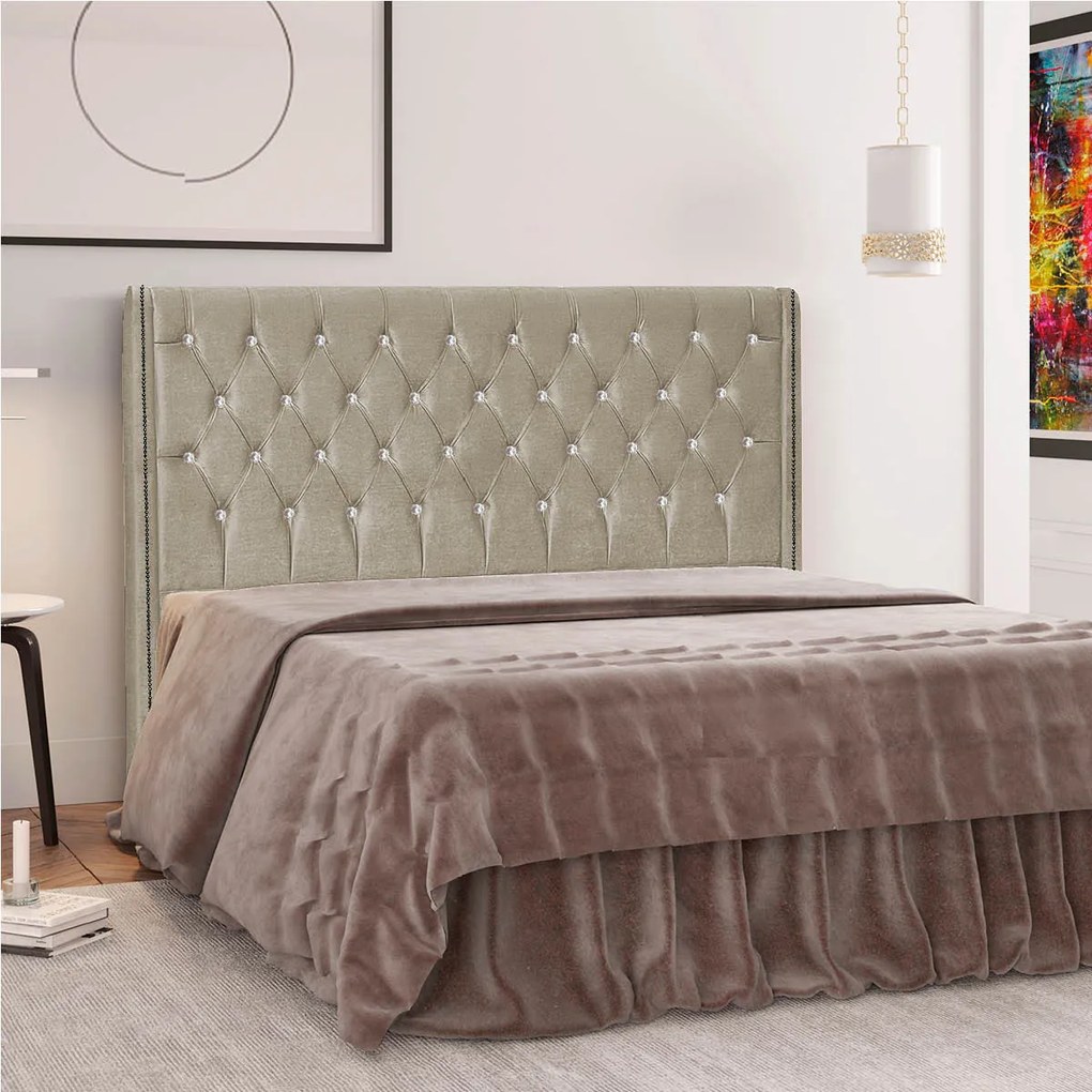 Cabeceira Casal Tóquio P04 140 cm Suede - ADJ Decor