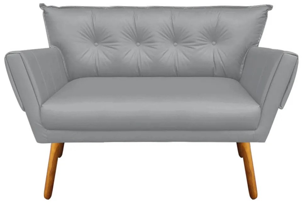 KIT 01 NAMORADEIRA E 01 POLTRONA GIRATOR - Cinza