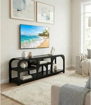 Rack Buffet Plaster Preto Woodyou 1,60x33x57 cm