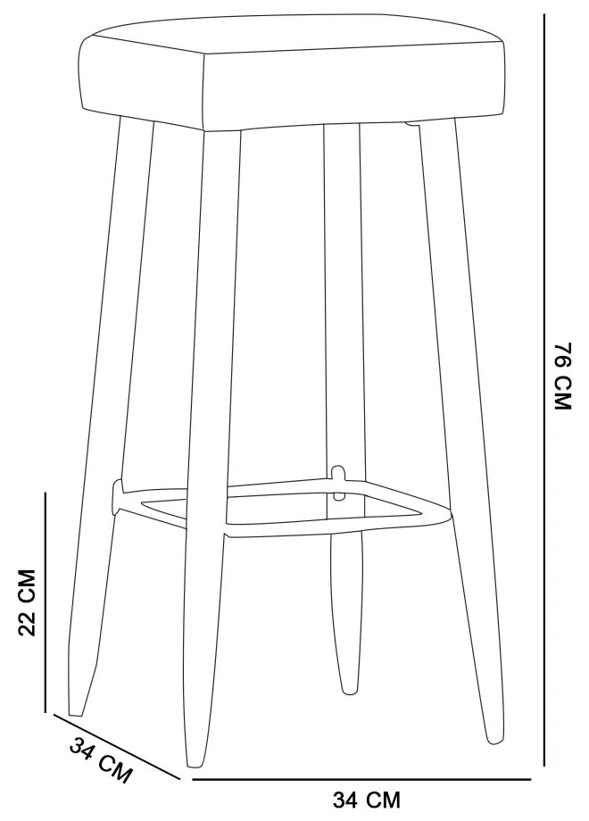 BANQUETA INDUSTRIAL BARI ESTAMPADO TRIAN