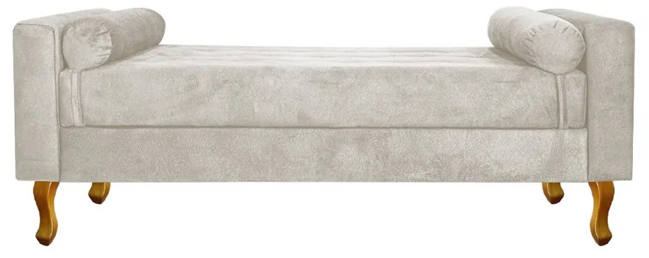 Recamier Félix Casal 140cm Suede Bege - ADJ Decor
