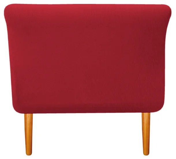 Recamier Estofado Ari 100 cm Solteiro Suede Vermelho - ADJ Decor