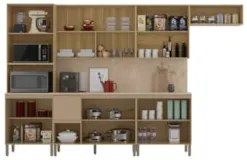 Armário de Cozinha CP07 Com Tampo 120cm Minsk Vanilla/Freijó Z06 - Mpo