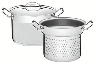 Jogo Cozi-Pasta Tramontina Aço Inox Professional 2 Peças 20 cm