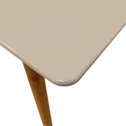 Mesa De Jantar Retangular 160cm 6 Lugares Veneza C14 Off White/Noce -