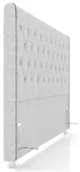 Cabeceira Cama Box Solteiro 90cm Florenza Z37 Linho Cinza Claro - Mpoz