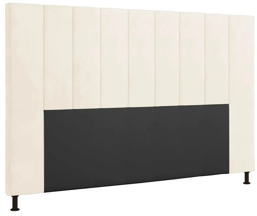 Cabeceira Casal Queen Cama Box 160cm para Quarto Malibu Suede M11 - D'Rossi - Bege