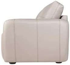 Sofá Living 3 Lugares Sala de Estar 220cm Virtus L07 Couro Bege - Mpoz
