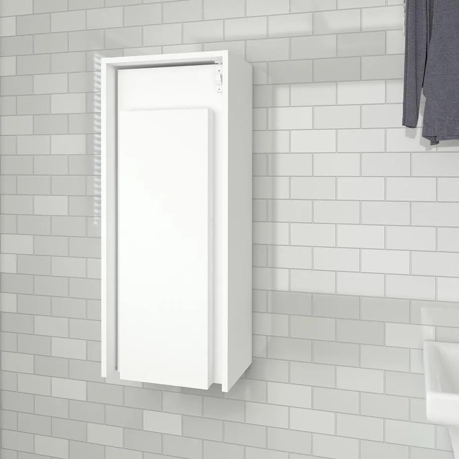 Tábua de Passar Roupa Retrátil Porta Basculante Nicho Branco