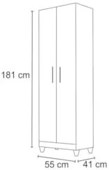 Kit 2 Armários Multiuso Organizador 2 Portas Astrid Z17 Branco - Mpoze