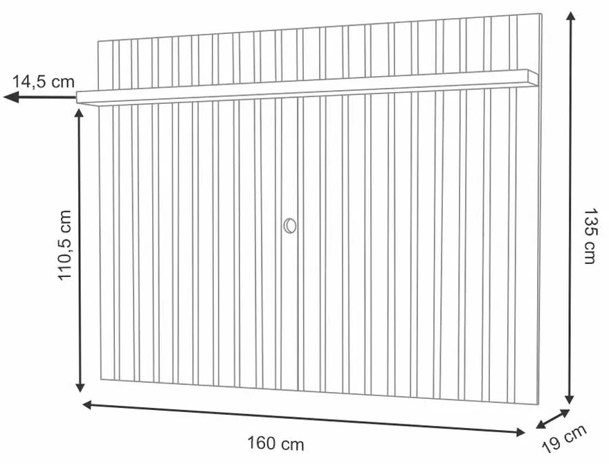 Painel Suspenso Decorativo Luogo 1.6 Ripado Carvalho G26 - Gran Belo