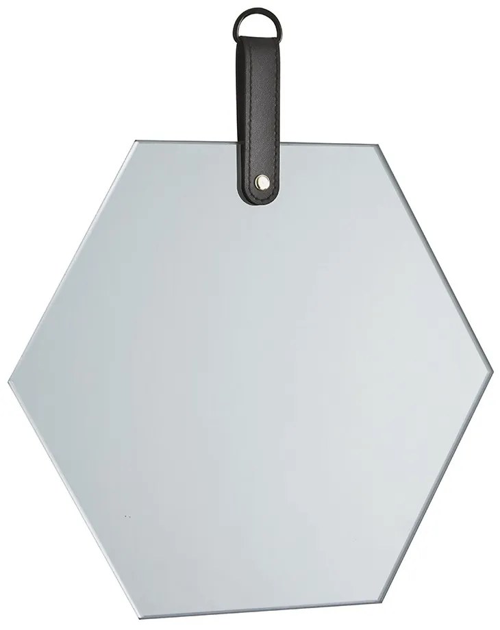 Espelho Hexágono Em Vidro Fumê 27x26 Cm - D'Rossi