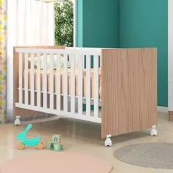 Berço que Vira Mini Cama Certificado pelo Inmetro Doce Sonho com Rodiz