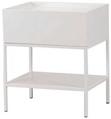 Mesa Cabeceira Fency Com Gaveta Off White - 77949 Sun House