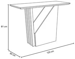 Mesa De Jantar 4 Lugares 120cm Venetti N02 Ypê/Off White - Mpozenato