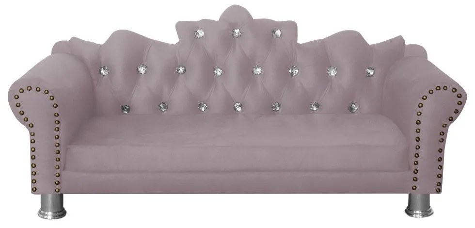 Mini Divã Sofá Realeza Cama Pet para Cães ou Gatos Elegante Suede Crepe